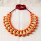 Handmade Jewelry Drop Bead Orange Necklace